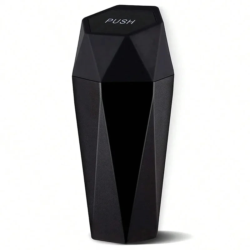 Portable Mini Car Storage Box Car Trash Can with Lid Garbage Waterproof Box Mobile Trash Bin