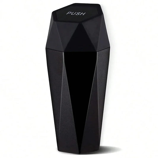 Portable Mini Car Storage Box Car Trash Can with Lid Garbage Waterproof Box Mobile Trash Bin