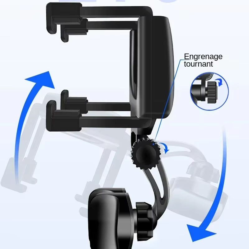 360° Rotating Waterproof Phone Holder Car Bathroom Mount Universal ABS Phone Stand Hands Free Safe Driving Shower Wall Holder