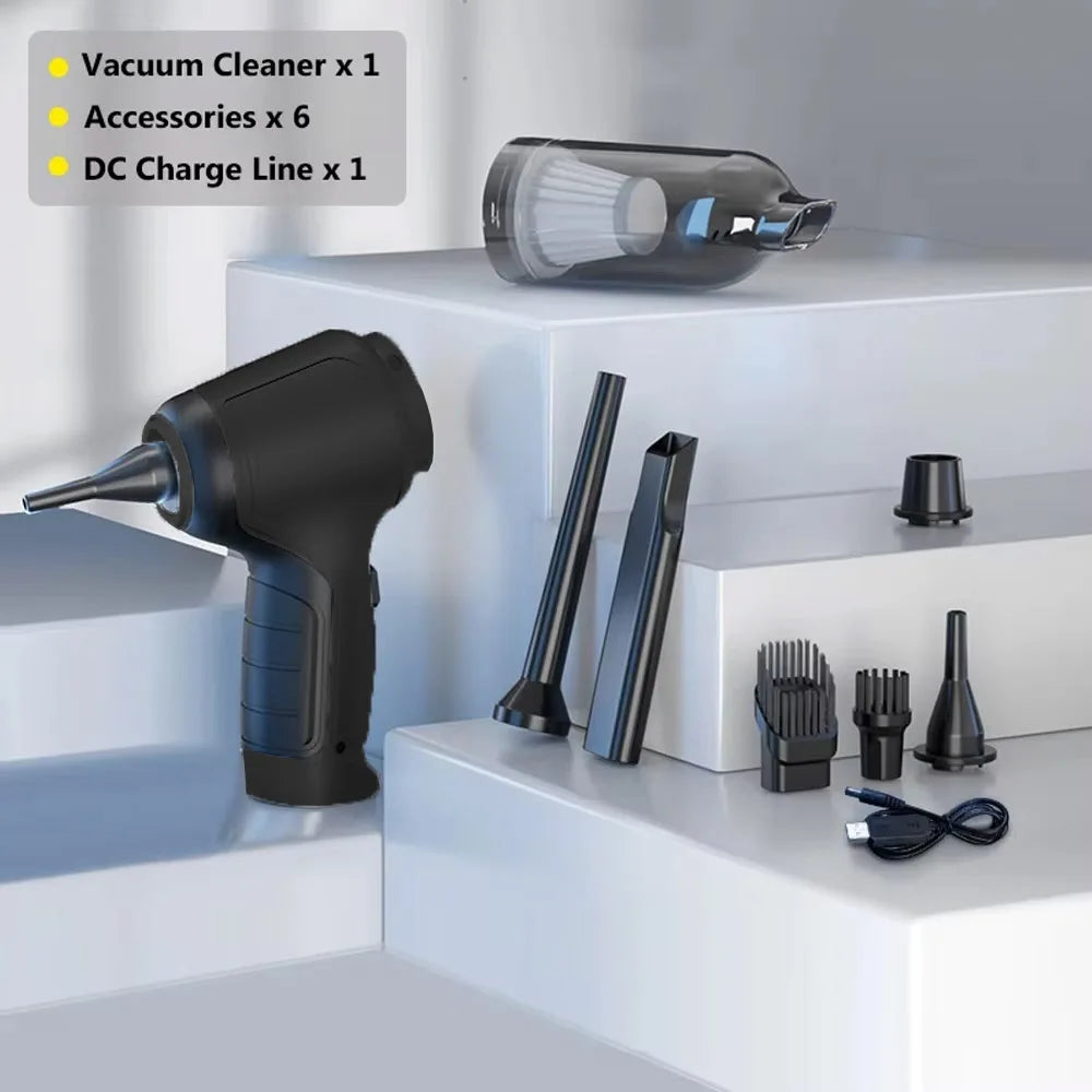 Car Wireless Vacuum Cleaner Strong Suction Handheld Wet Dry Auto Vacuum Home & Car Dual Use Mini Vacuum Cleaner Home Appliance