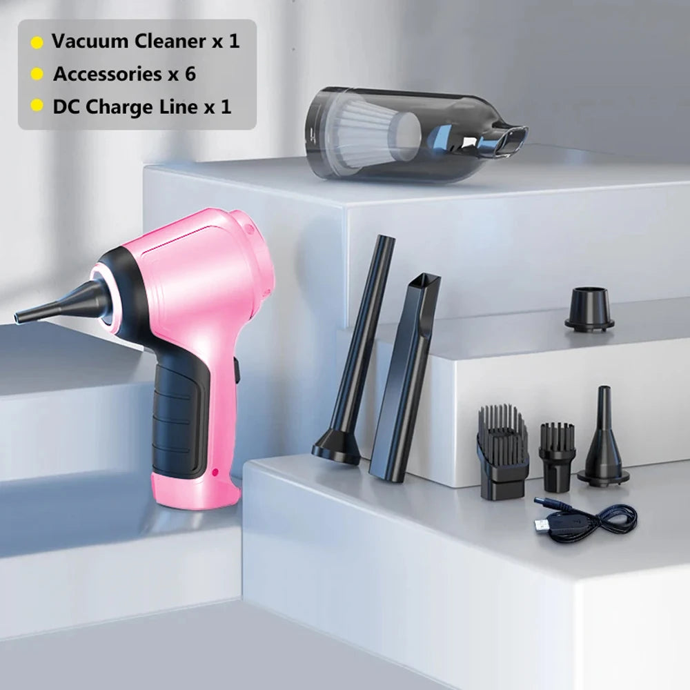 Car Wireless Vacuum Cleaner Strong Suction Handheld Wet Dry Auto Vacuum Home & Car Dual Use Mini Vacuum Cleaner Home Appliance