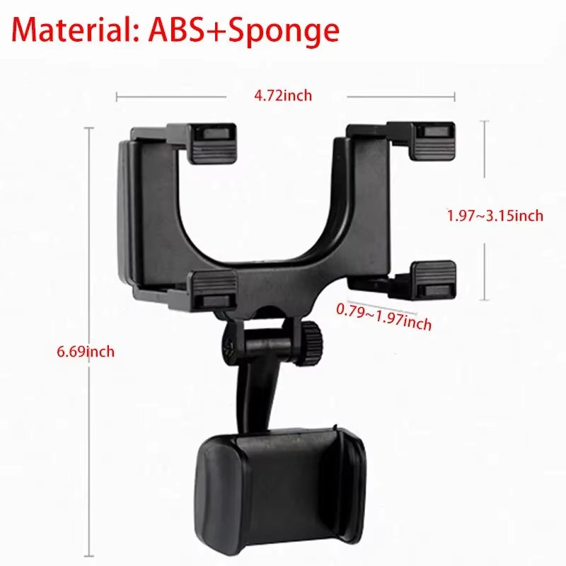 360° Rotating Waterproof Phone Holder Car Bathroom Mount Universal ABS Phone Stand Hands Free Safe Driving Shower Wall Holder