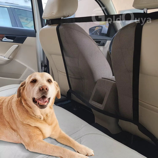 Car Dog Net Barrier, 21 X 21 in Adjustable Mesh Obstacle Car Dog Barrier Net Car Back Seat Pet Fence Car Pet Isolation Protectiv