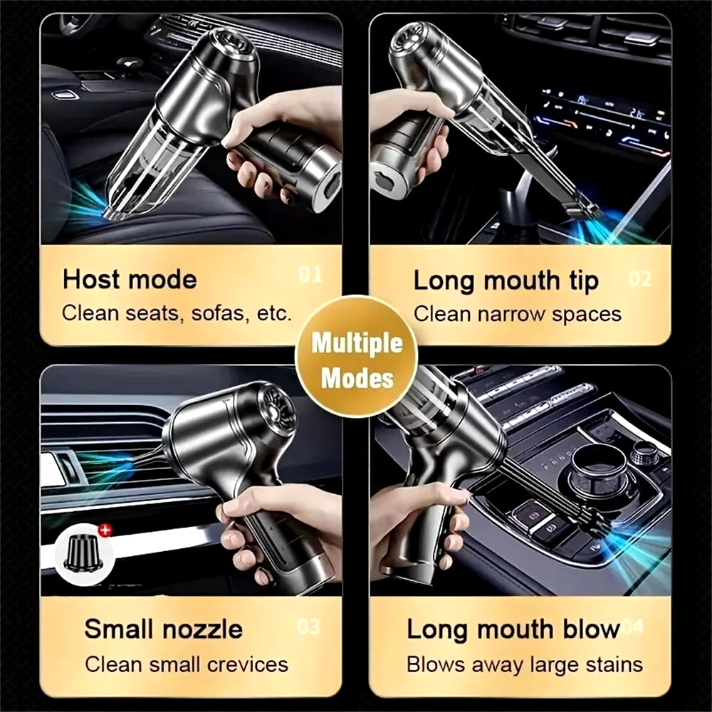 Car Wireless Vacuum Cleaner Strong Suction Handheld Wet Dry Auto Vacuum Home & Car Dual Use Mini Vacuum Cleaner Home Appliance