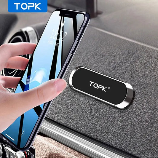 TOPK Magnetic Car Phone Holder – Universal Strong Magnet Dashboard Mount for Hands-Free GPS Navigation (for iPhone 17, 16, 15, 14, Samsung & All Smartphones)