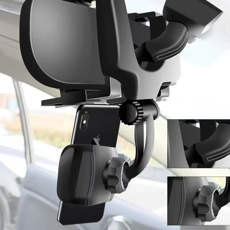 360° Rotating Waterproof Phone Holder Car Bathroom Mount Universal ABS Phone Stand Hands Free Safe Driving Shower Wall Holder