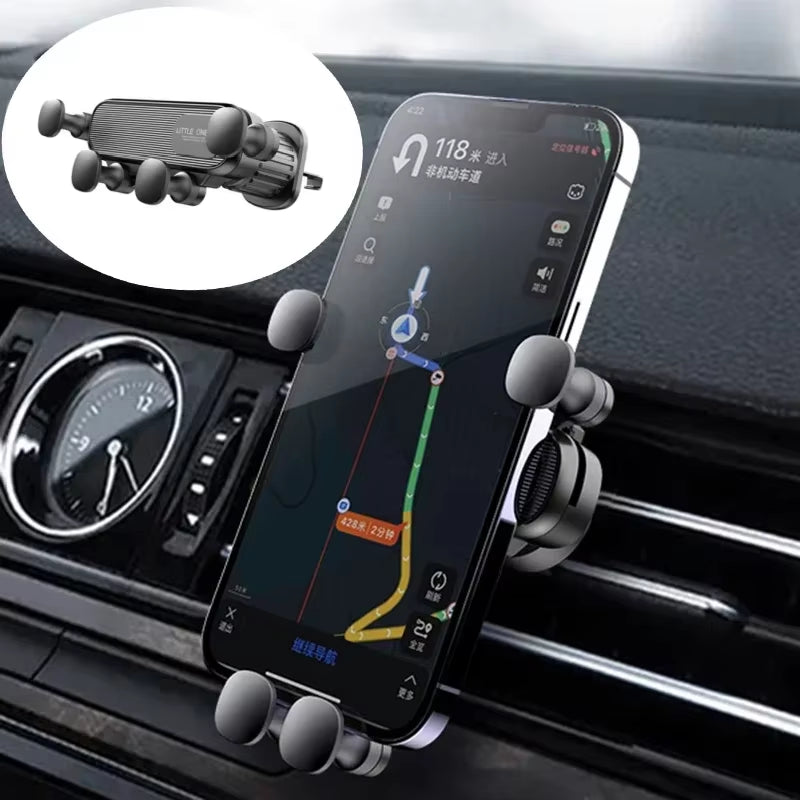 Gravity Car Phone Holder for 4.7-7 Inch Mobile Phone Car Air Vent Phone Mount Universal Shockproof GPS Clip Smartphone Stand
