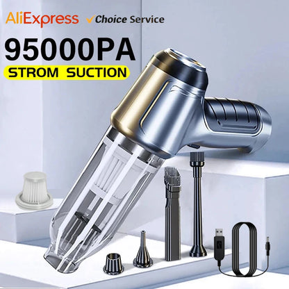 Car Wireless Vacuum Cleaner Strong Suction Handheld Wet Dry Auto Vacuum Home & Car Dual Use Mini Vacuum Cleaner Home Appliance