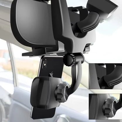 360° Rotating Waterproof Phone Holder Car Bathroom Mount Universal ABS Phone Stand Hands Free Safe Driving Shower Wall Holder